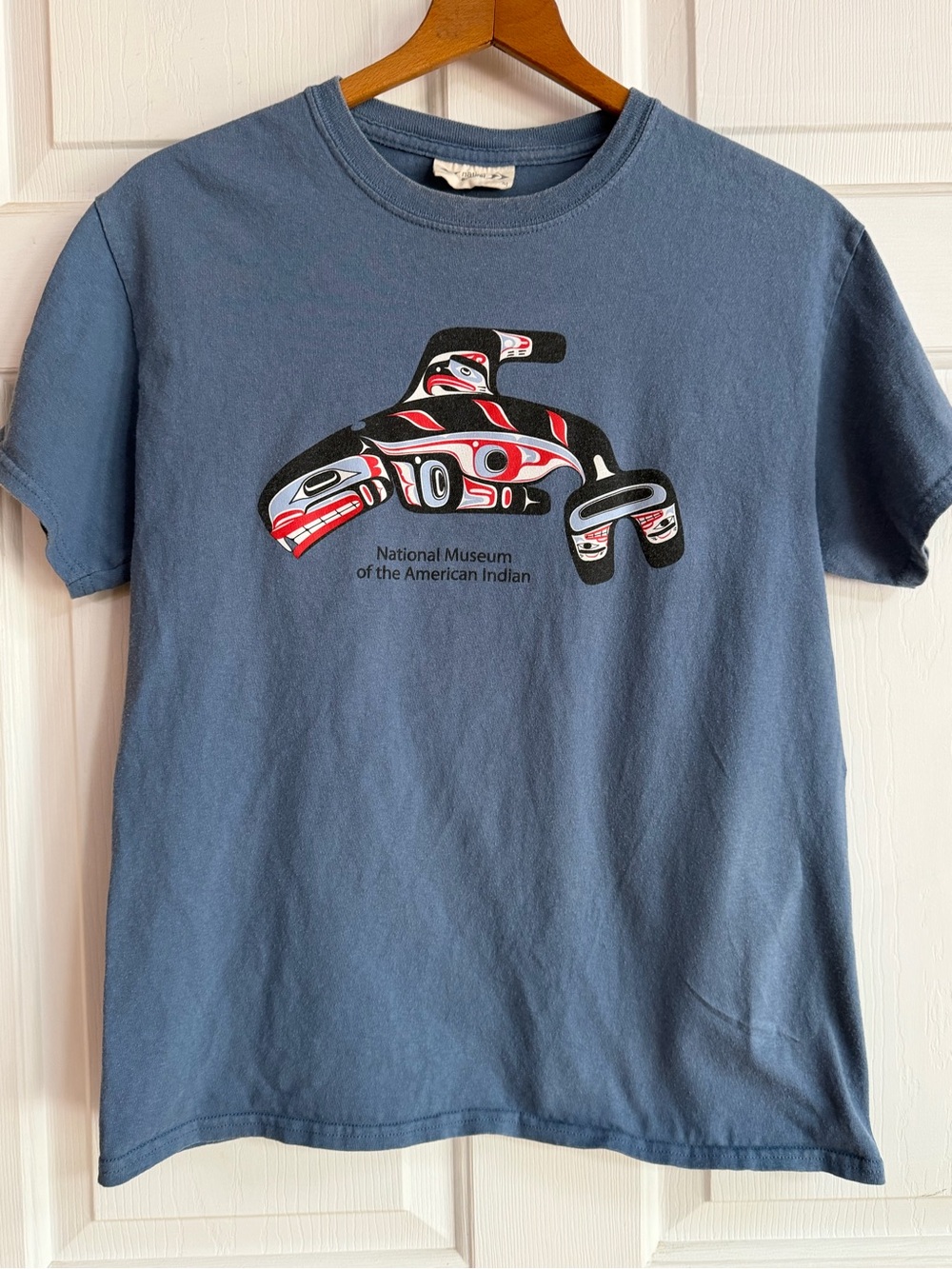 Native Blue Short Sleeve Tee with Indigenous Orca Graphic